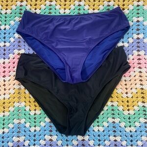 Women’s Tempt Me XXL Bundle Lot of 2 Swimsuit swim Bottoms Swimwear blue black